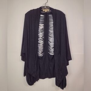 Democracy women's black sweater/cardigan. Size (L)